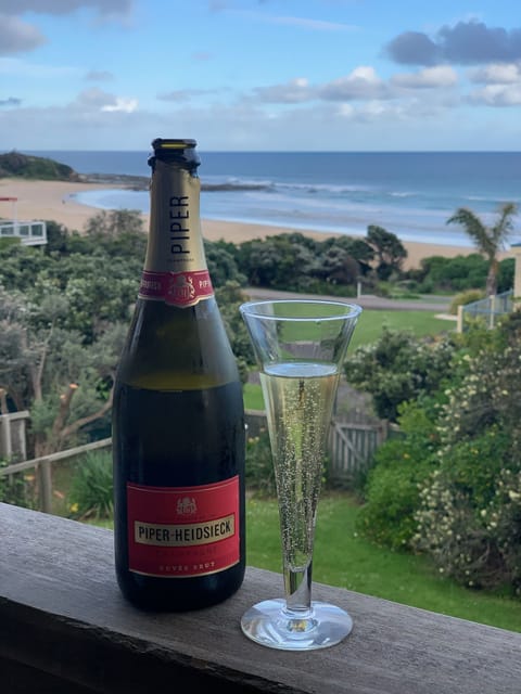 Drinks with a view from our deck!