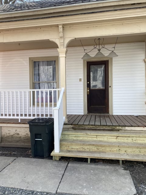 Relax on this porch out of the sun or rain.