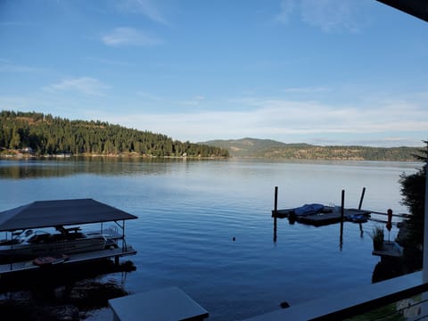View from covered porch