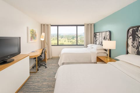 Recharge after adventures in a spacious room for two.