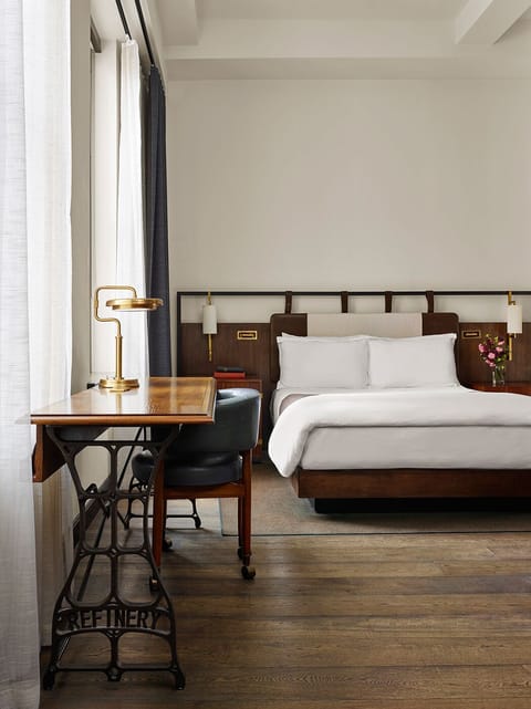 Work comfortably at the in-room desk by bright windows.