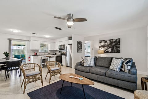 Living room with smart TV