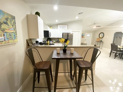 Bistro table for morning cups of coffee or evening glasses of wine