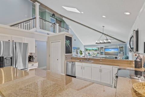 Newly remodeled kitchen with bar seating