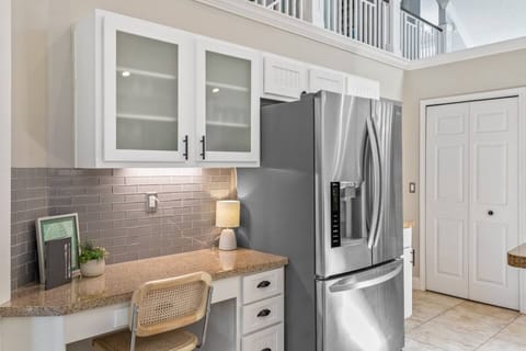 Modern kitchen with stainless steel appliances