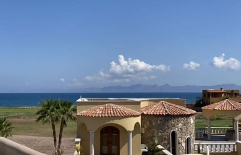 The view from our tower level.  See the ocean and Isla de Carmen.
