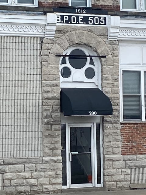 Keypad locked front door.