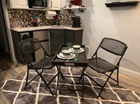 Whether for a meal, games, or work space, there's space and equipment for all.