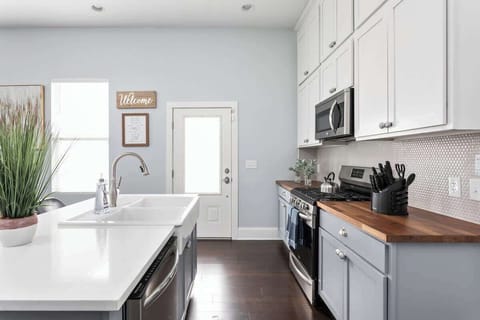 Our gorgeous, upgraded kitchen is fully equipped for all your cooking needs!