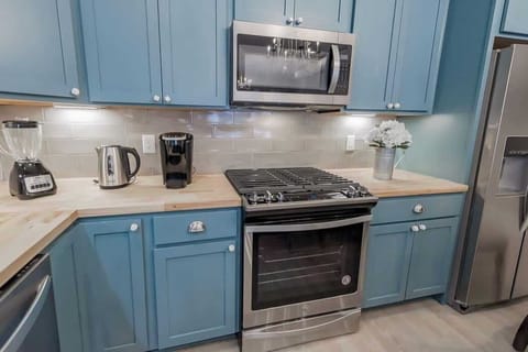 Gas stove top perfect for preparing meals together.