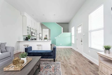 Our bright, open floor plan is perfect for group gatherings!