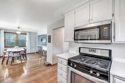 Kitchen looking into dining room