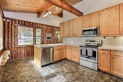 Beautiful wood ceilings throughout the upstairs floor