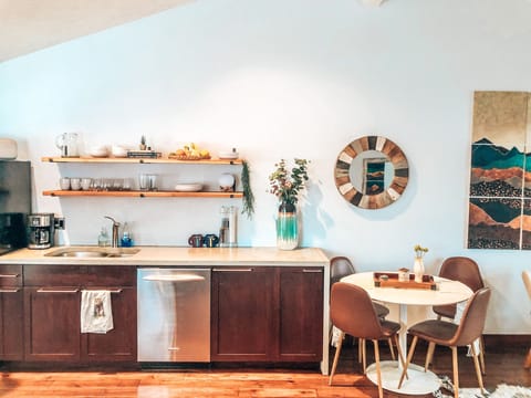 Fully stocked, equipped & spacious kitchen.