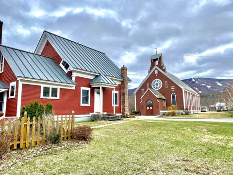 View from driveway with Okemo Mountain in the background