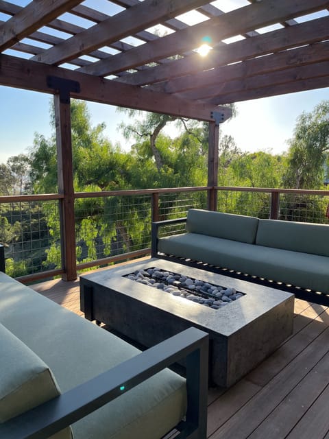 Back deck with view