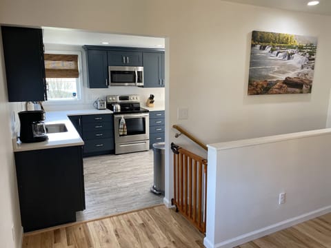 View from dining room into kitchen