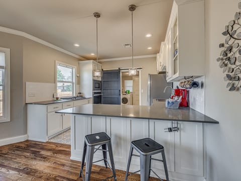 well-stocked kitchen