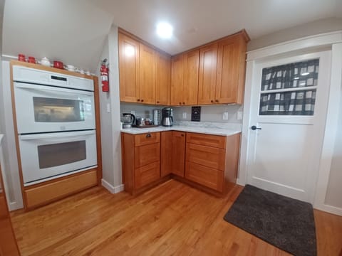 Appliances, pots, pans, and utensils to prepare just about anything.