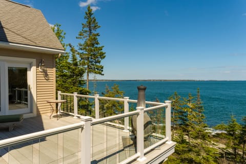 Enjoy the sea breezes from the deck.  For cool nights, there is a chiminea.