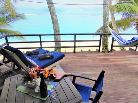 lagoon and sea views on a very quiet beach with golden sand