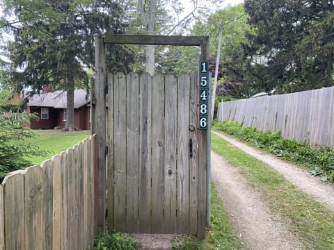 Beach access gate located down the block