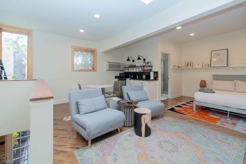 The entire living space of the studio