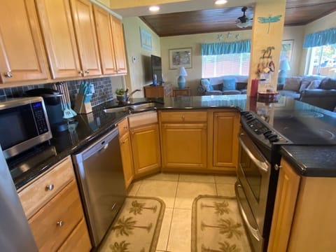 Fully equipped kitchen for all your cooking needs.