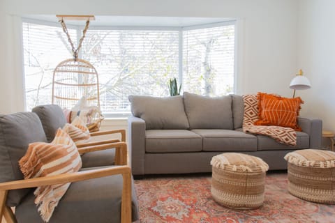 Open Bright Family Room with plenty of seating