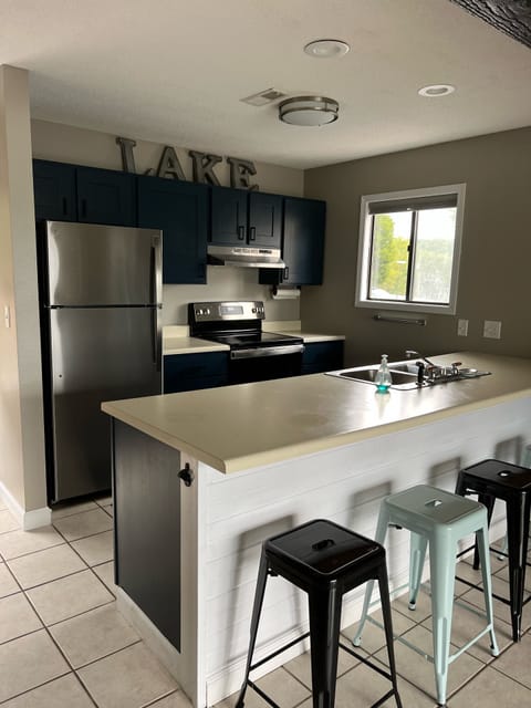 Kitchen with new stainless appliances