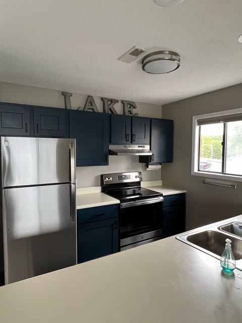 Kitchen with new stainless appliances