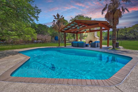 Relaxing private swimming pool