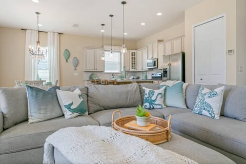 Spacious open-concept living and kitchen area