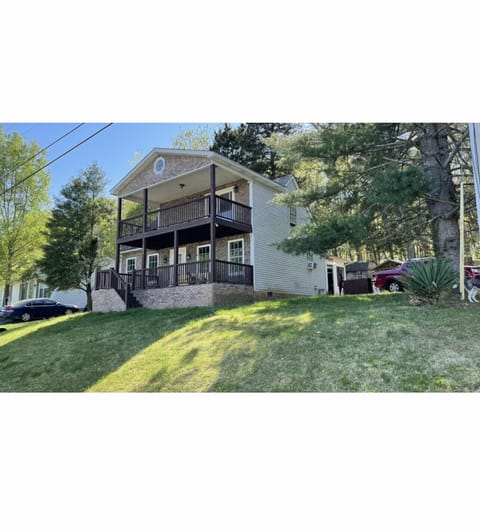 Unique two story house with two front porches.