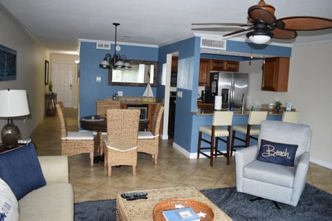 Kitchen and dining view from the living room
