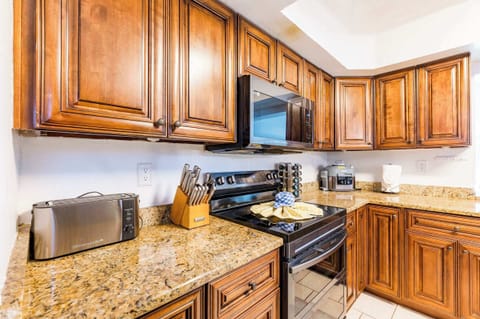 Cook with Ease! Plenty of granite countertop space and all the cookware you need. We've included a toaster and knife block for convenience.