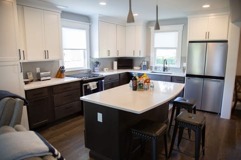 5  padded stool seats for gathering around the island
All NEW appliances