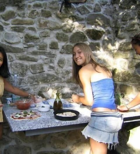 Pizza party with some guests