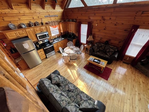 Kitchen View from middle of stairs
