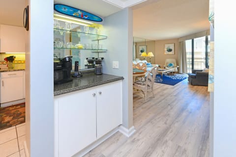 Coffee Bar with large coffee maker