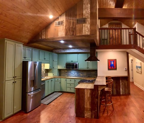 Kitchen all new appliances including a professional grade gas range.