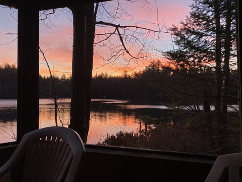 Listening to the loons at sundown 