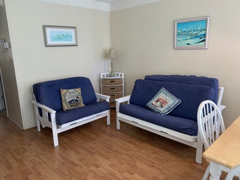 One full size futon and one single sleeper futon