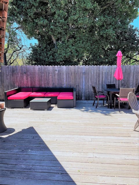 Back Deck with grill and lots of dining options. 