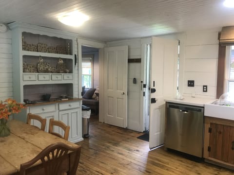 kitchen with table that seats 6