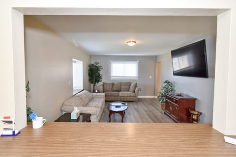 Living area view from kitchen
