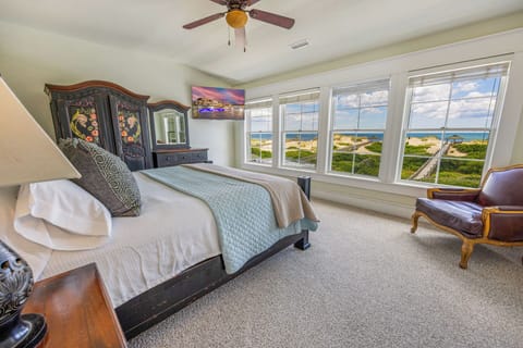 Bedroom 18 — Alternative View Showcasing Relaxing Ambiance & Warm Tones | The Mark Twain 18-Bedroom Beach House, Outer Banks