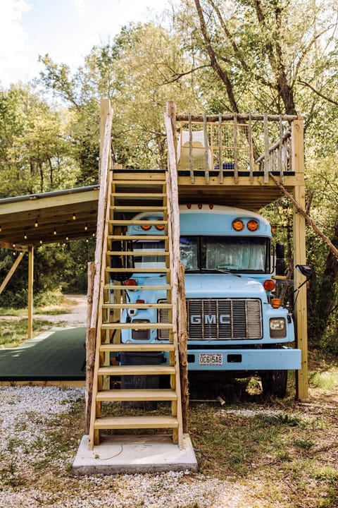 Steps leading up to the roof top deck