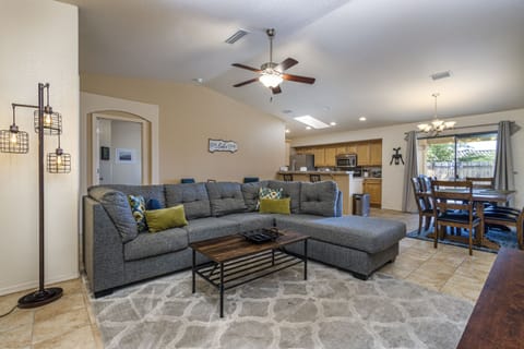 Warm and inviting open living space