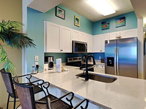 Bar Seating and Kitchen